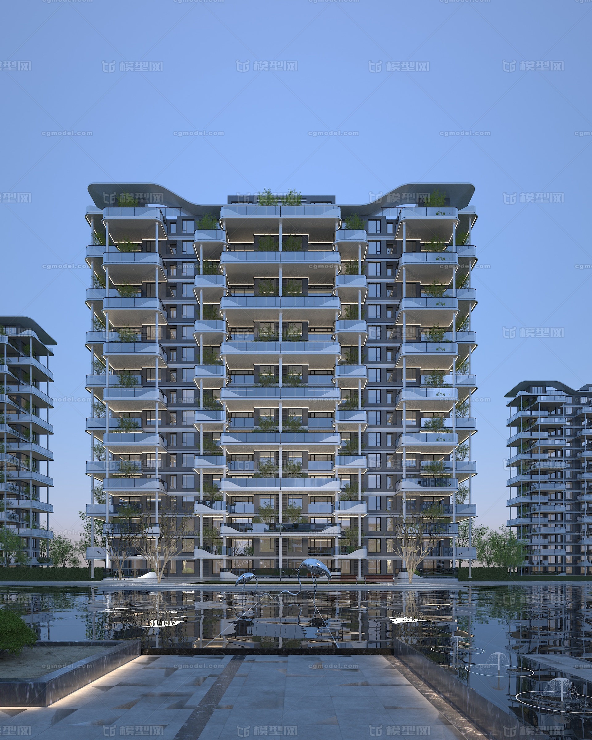 第四代住宅 住宅模型-私人住宅模型库-3ds Max(.max)模型下载-cg模型网