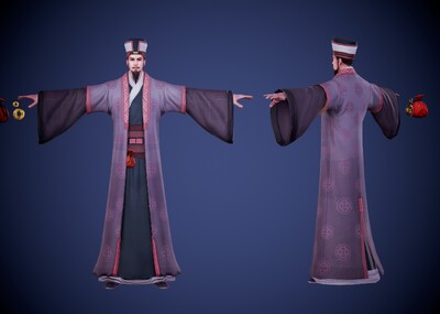 次世代钱庄掌柜 古代乡绅地主富人货商巨贾模型-男人模型库-3ds Max(.max)模型下载-cg模型网