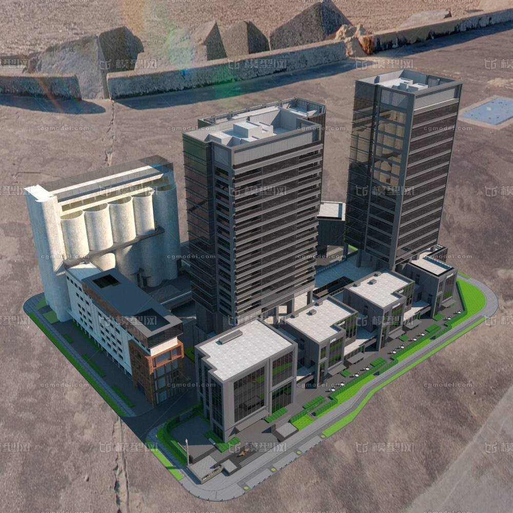 中集太子湾大成广场模型-商业办公模型库-3ds Max(.max)模型下载-cg模型网