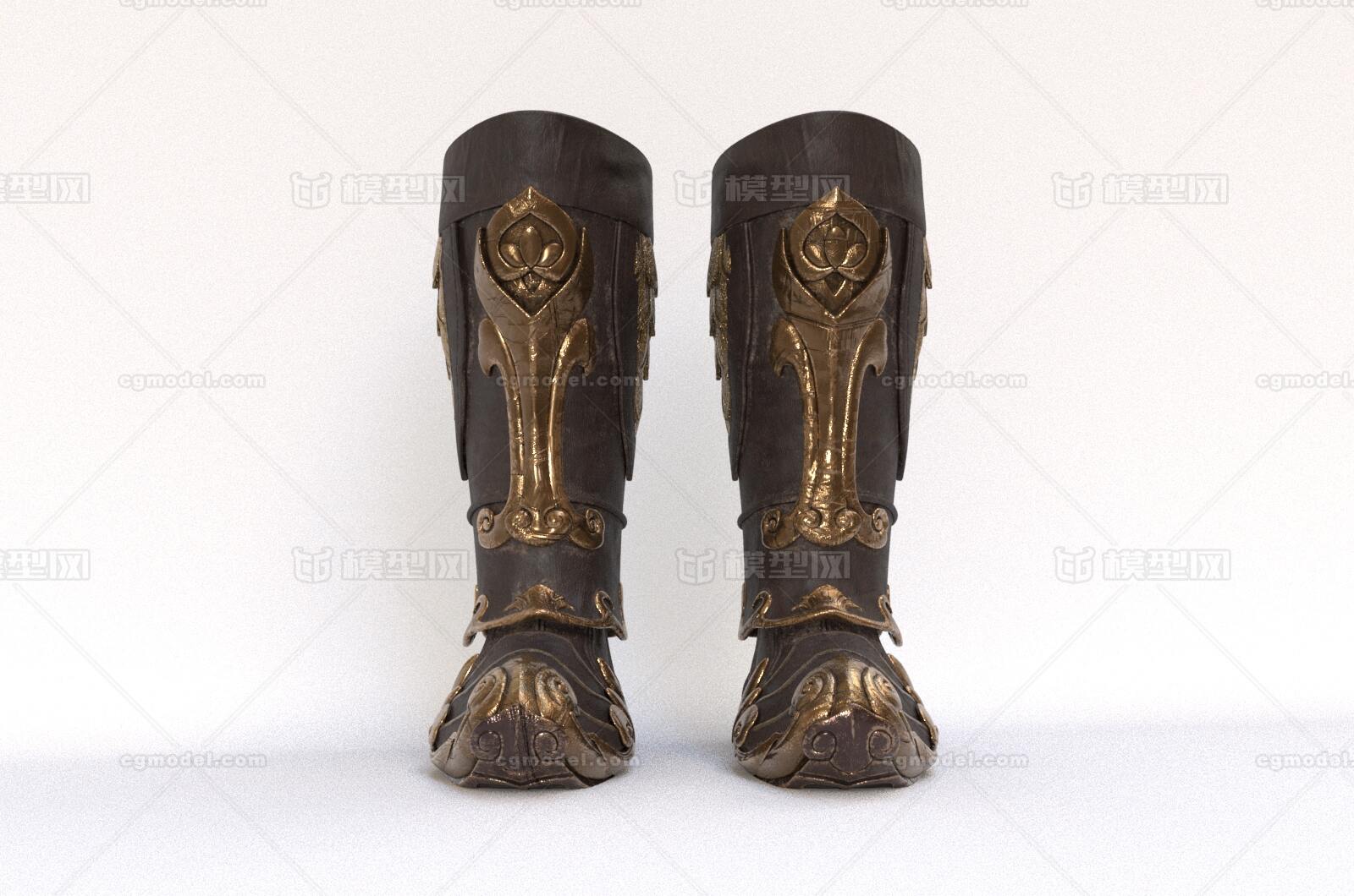 古代将军靴子 皮靴模型-穿戴服饰模型库-Maya(.ma/.mb)模型下载-cg模型网