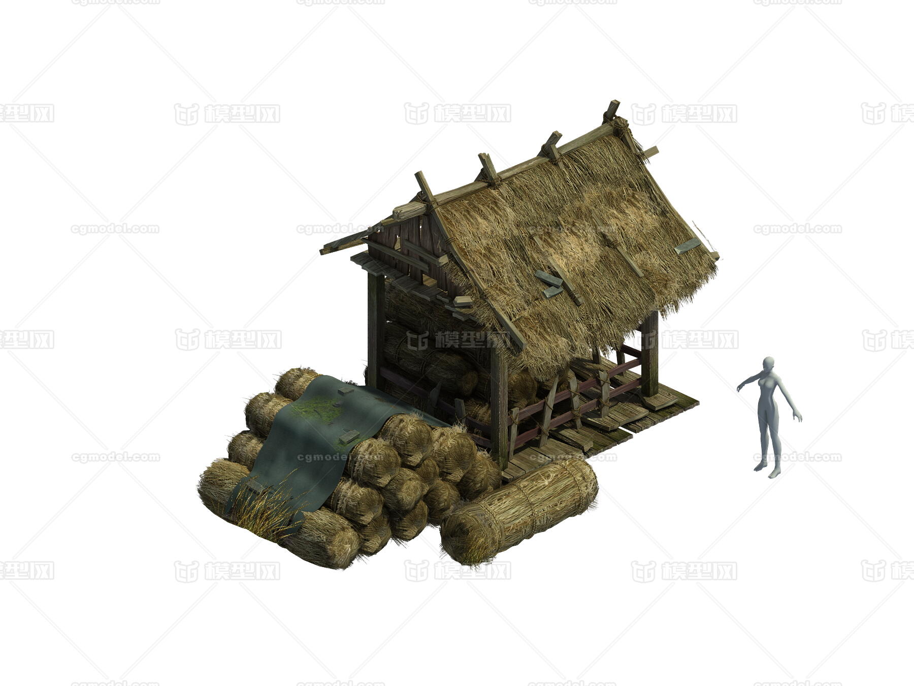 3转2写实场景模型 小房子模型-古代场景模型库-3ds Max(.max)模型下载-cg模型网