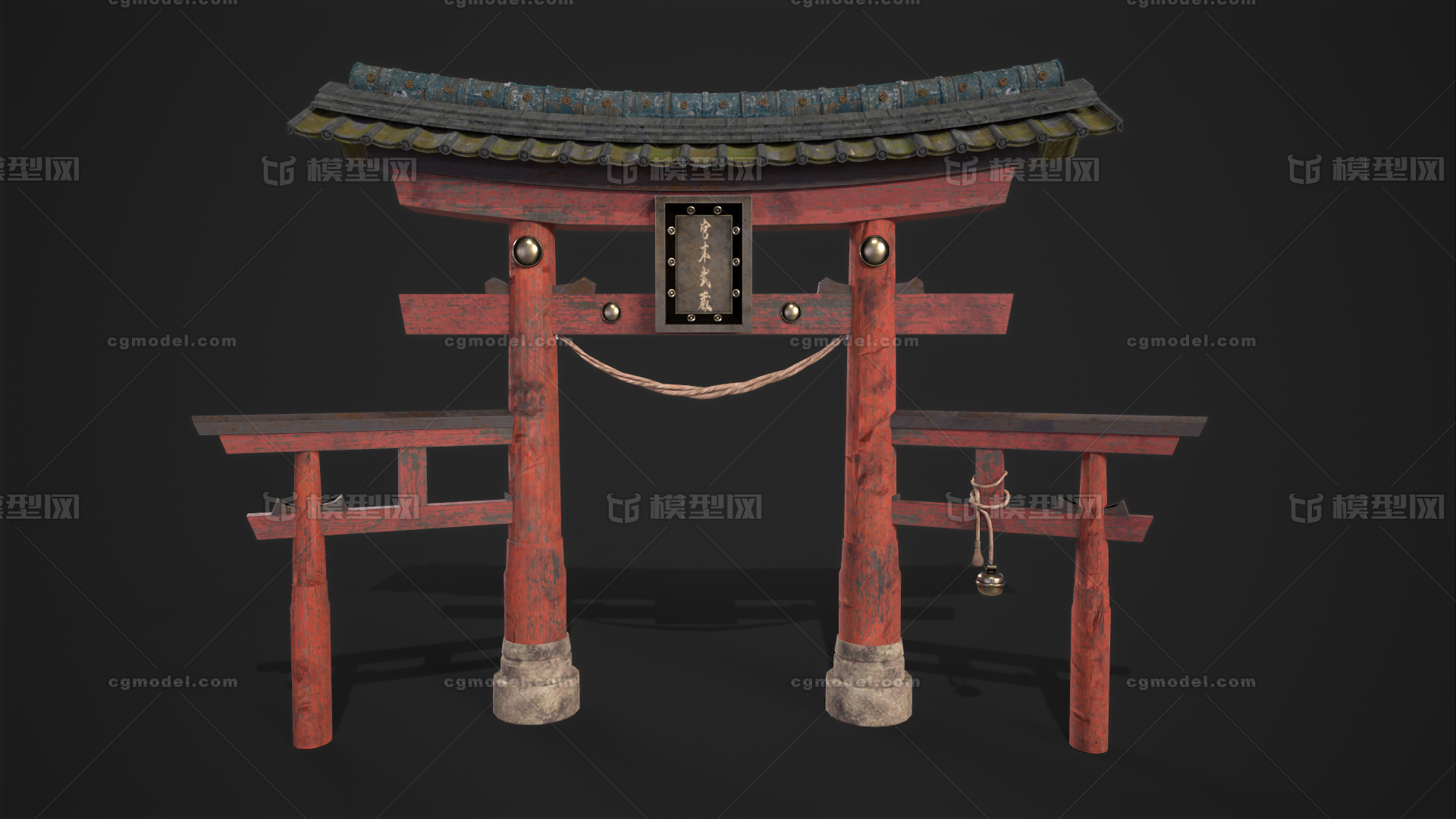 神社门头 日本鸟居门模型-历史建筑模型库-3ds Max(.max)模型下载-cg模型网