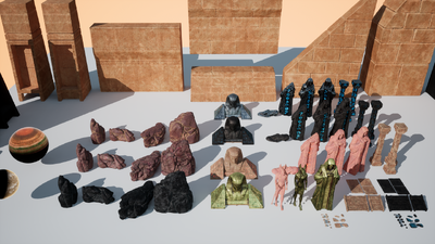 古埃及遗迹PBR次世代写实场景UE4/UE5模型-古代场景模型库-Unreal Engine模型下载-cg模型网
