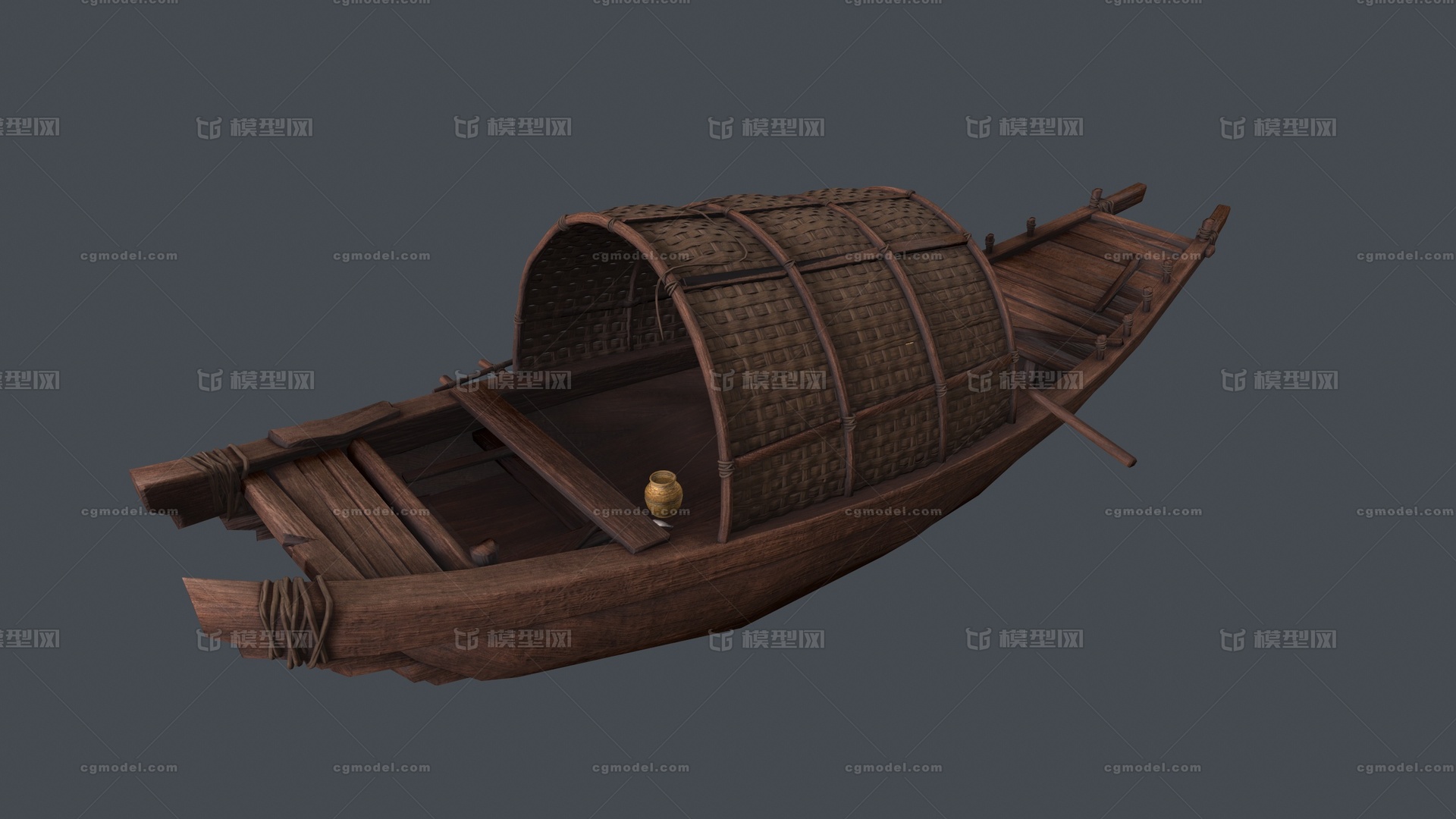 船 渔船模型-古代船/仿古船模型库-FBX(.fbx)模型下载-cg模型网