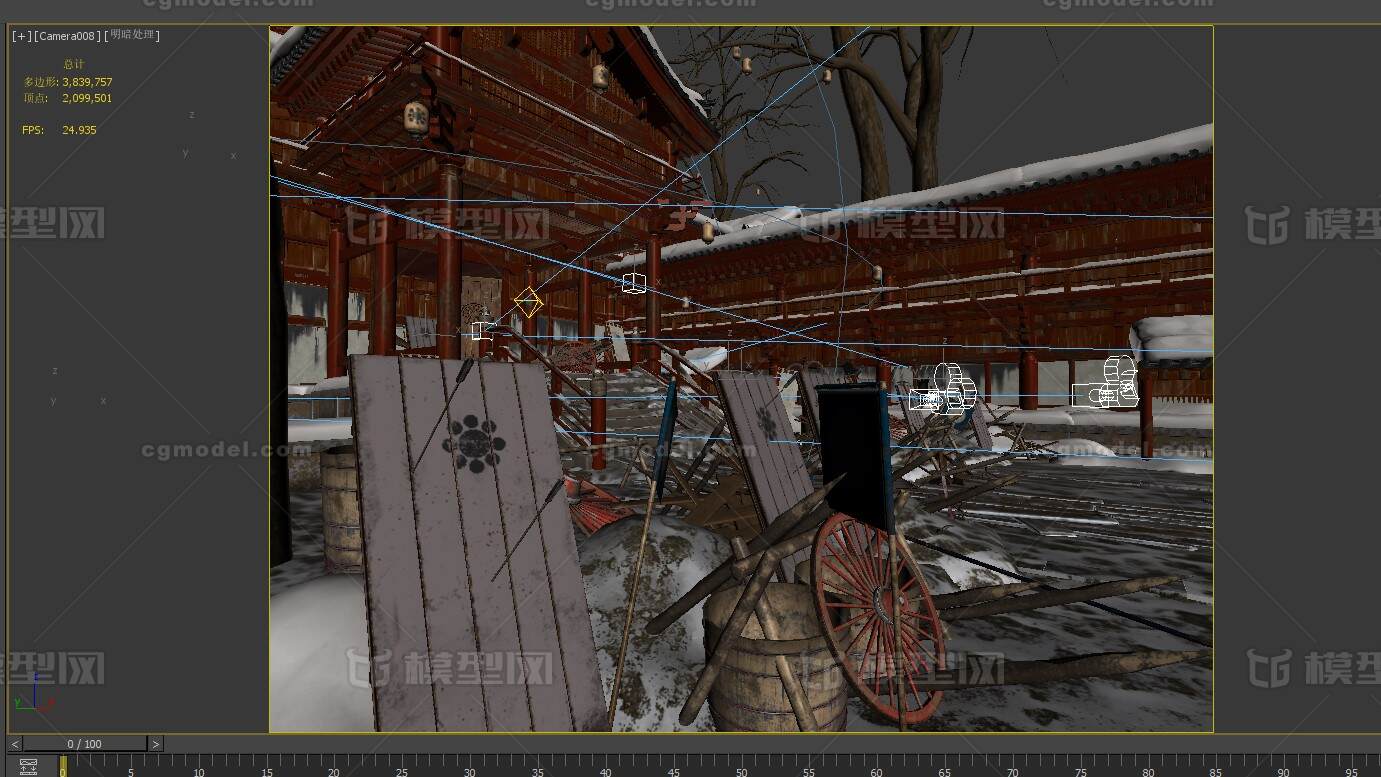 日本古代战争场面3dmax模fbx格式模型-古代场景模型库-FBX(.fbx)模型下载-cg模型网