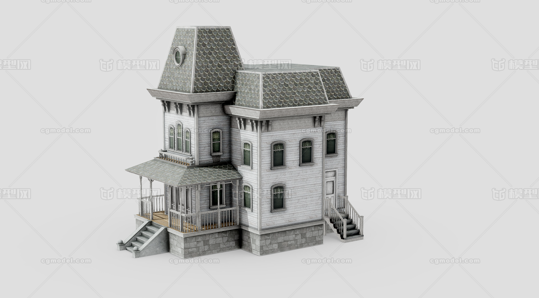 楼房 旧建筑模型-私人住宅模型库-Collada(.dae)模型下载-cg模型网