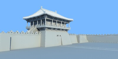 玄武门 古代城门楼模型-古代场景模型库-3ds Max(.max)模型下载-cg模型网