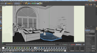 室内场景 沙发模型-客厅模型库-Cinema 4D(.c4d)模型下载-cg模型网