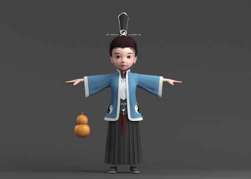 道童仙童童子模型模型-孩子-男模型库-Maya(.ma/.mb)模型下载-cg模型网