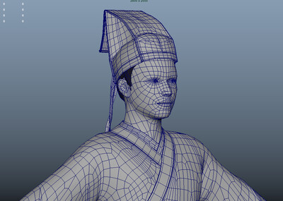 书生秀才读书人模型模型-男人模型库-Maya(.ma/.mb)模型下载-cg模型网