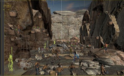 古代采石场 开山凿石模型-古代场景模型库-3ds Max(.max)模型下载-cg模型网