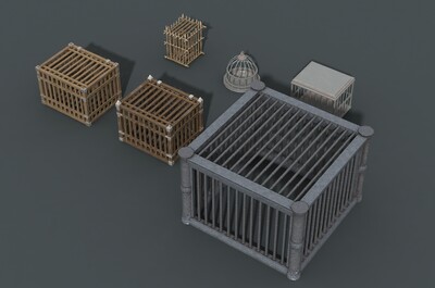 卡通 笼子模型-场景部件模型库-FBX(.fbx)模型下载-cg模型网