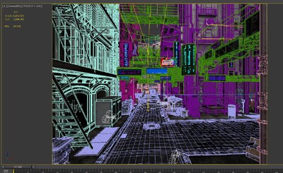 科幻赛博朋克工业街道3dmax fbx模模型-科幻场景模型库-FBX(.fbx)模型下载-cg模型网