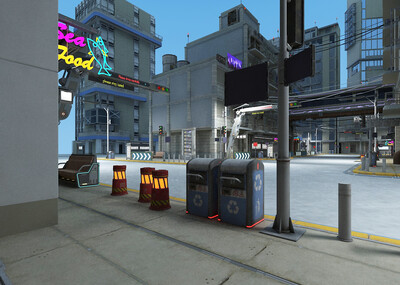 科幻赛博朋克街道马路3dmax模fbx模型-科幻场景模型库-FBX(.fbx)模型下载-cg模型网