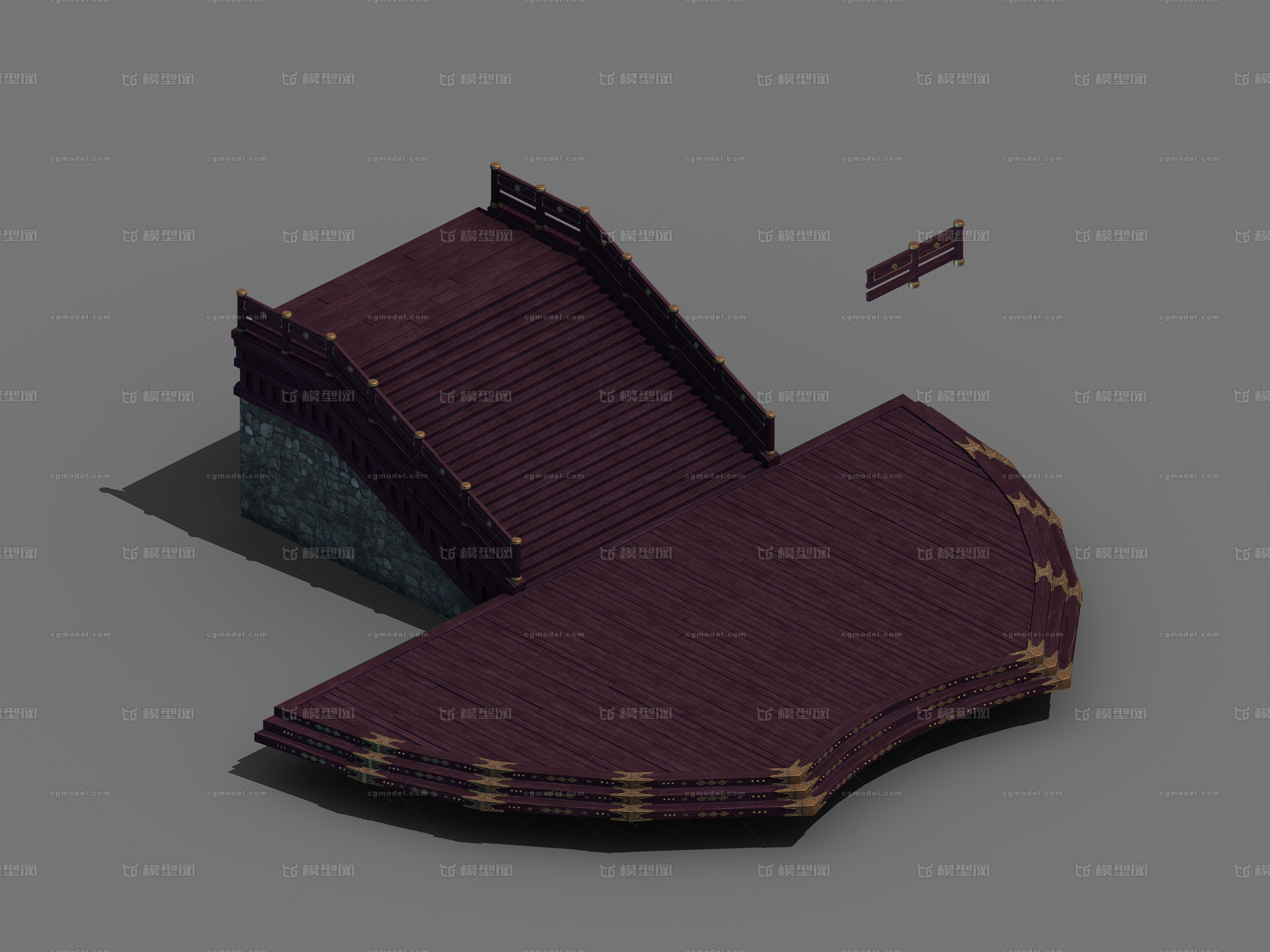 3转2写实场景模型 木台模型-古代场景模型库-3ds Max(.max)模型下载-cg模型网