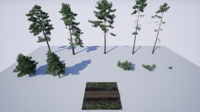 山路小路 森林树木模型-自然场景模型库-Unreal Engine模型下载-cg模型网