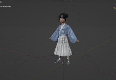 小孩古代小女孩古装 童子模型-孩子-女模型库-3ds Max(.max)模型下载-cg模型网
