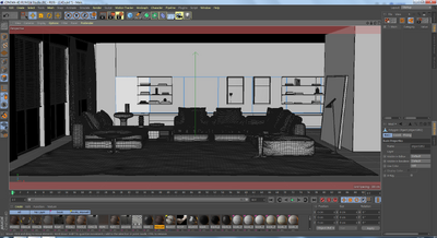 室内场景 客厅模型-客厅模型库-Cinema 4D(.c4d)模型下载-cg模型网