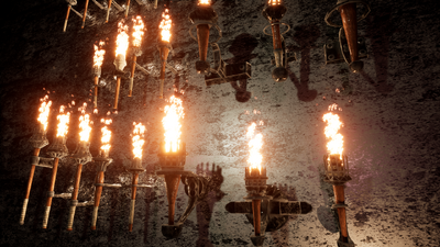 火把火炬合集 中世纪古代灯具模型-场景部件模型库-Unreal Engine模型下载-cg模型网