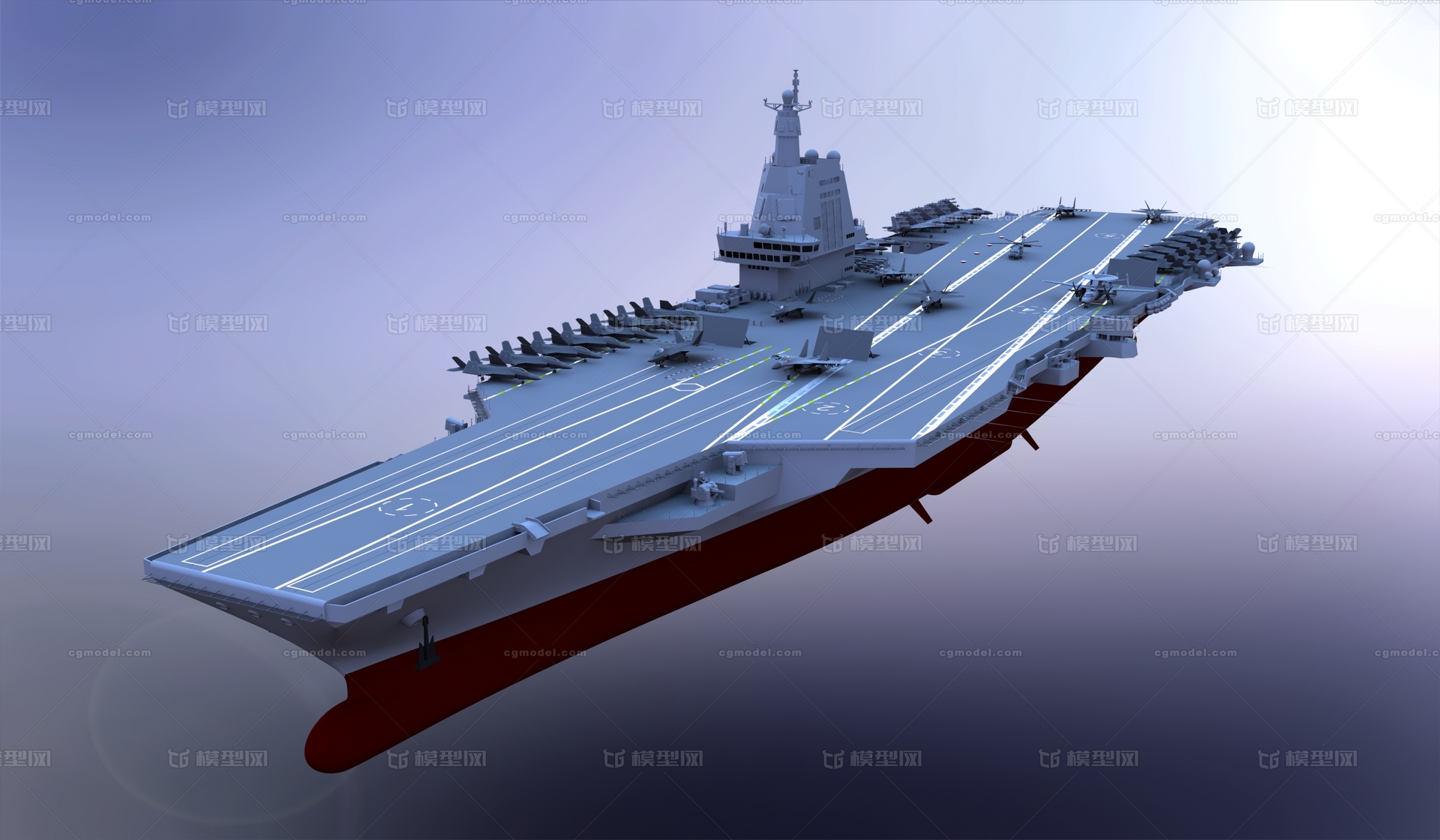 003 福建舰模型-军舰模型库-SolidWorks(.sldprt/.sldasm/.slddrw)模型下载-cg模型网