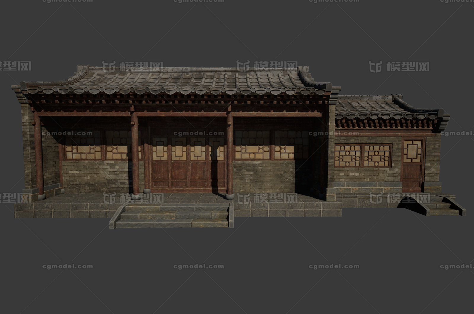 古代建筑 古代房子模型-历史建筑模型库-Blender(.blend)模型下载-cg模型网
