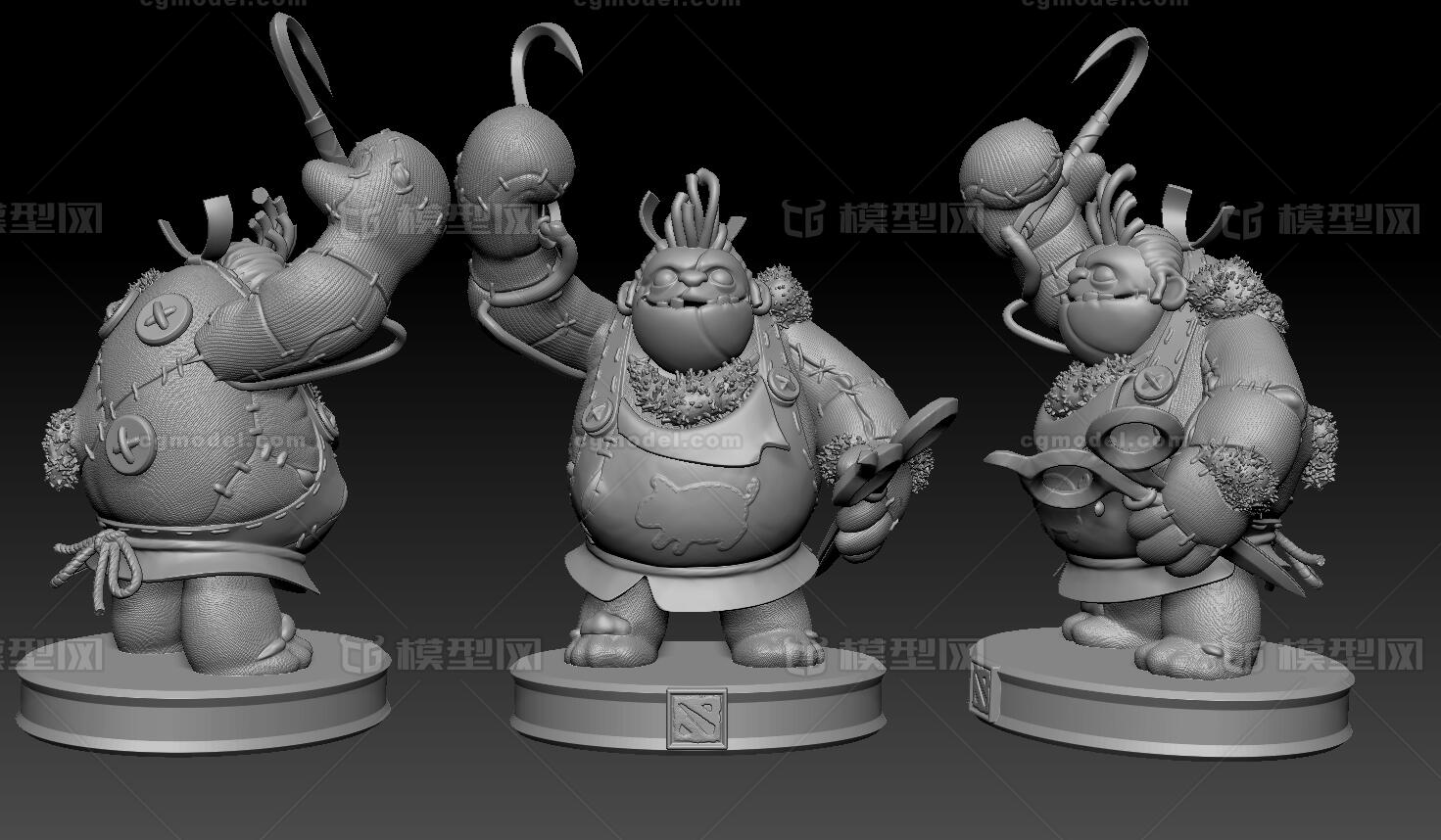 dota2帕吉身心模型-男人模型库-STL(.stl)模型下载-cg模型网
