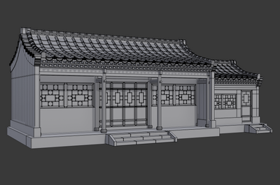 古代建筑 古代房子模型-历史建筑模型库-Blender(.blend)模型下载-cg模型网