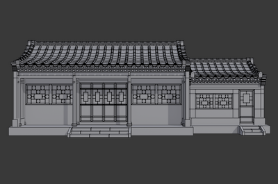 古代建筑 古代房子模型-历史建筑模型库-Blender(.blend)模型下载-cg模型网