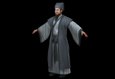 原创古代人物【带绑定】 老人模型-男人模型库-FBX(.fbx)模型下载-cg模型网