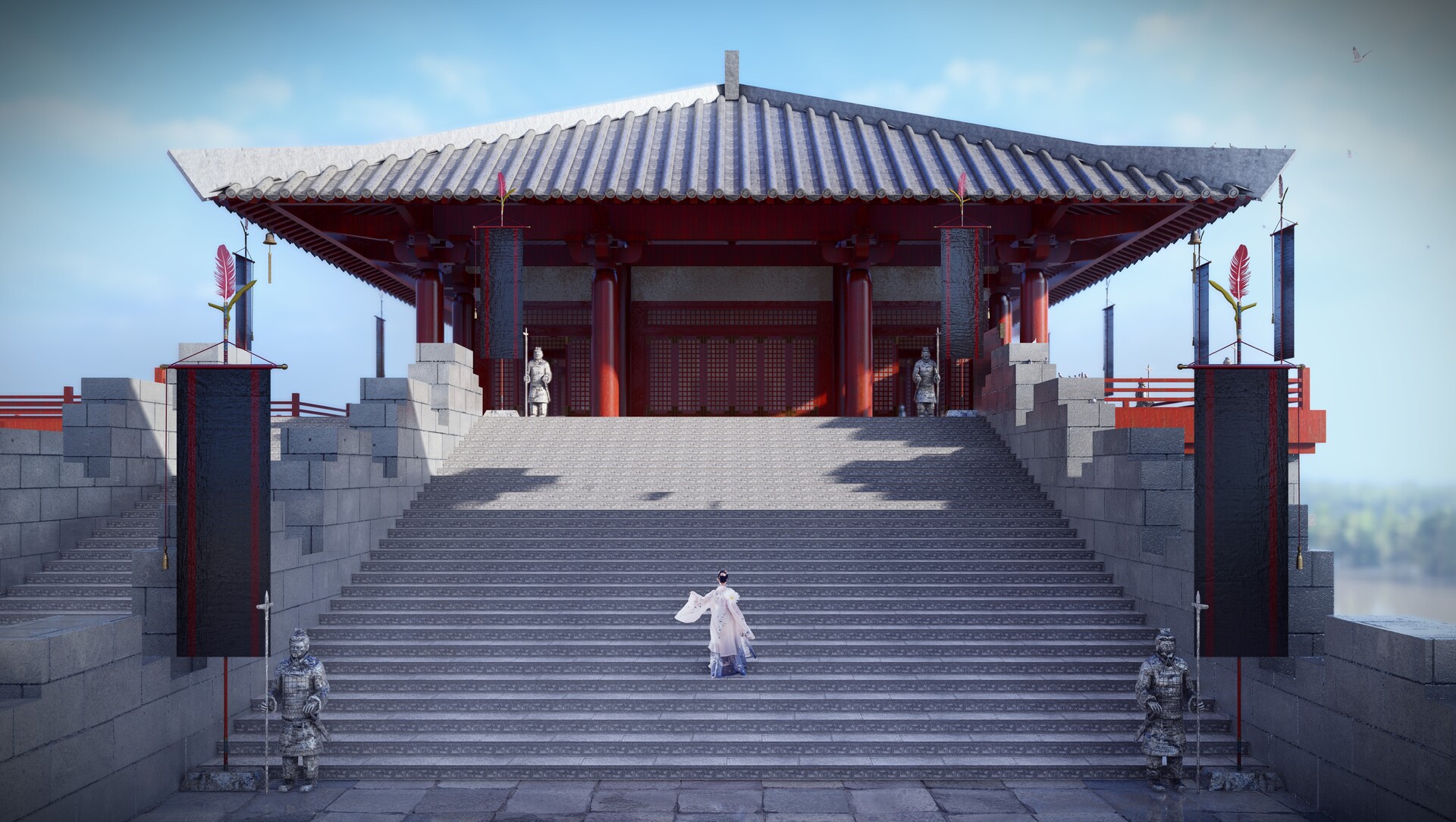 京都城楼模型 - 场景/空间/建筑 - 作品模型 - CG模型网