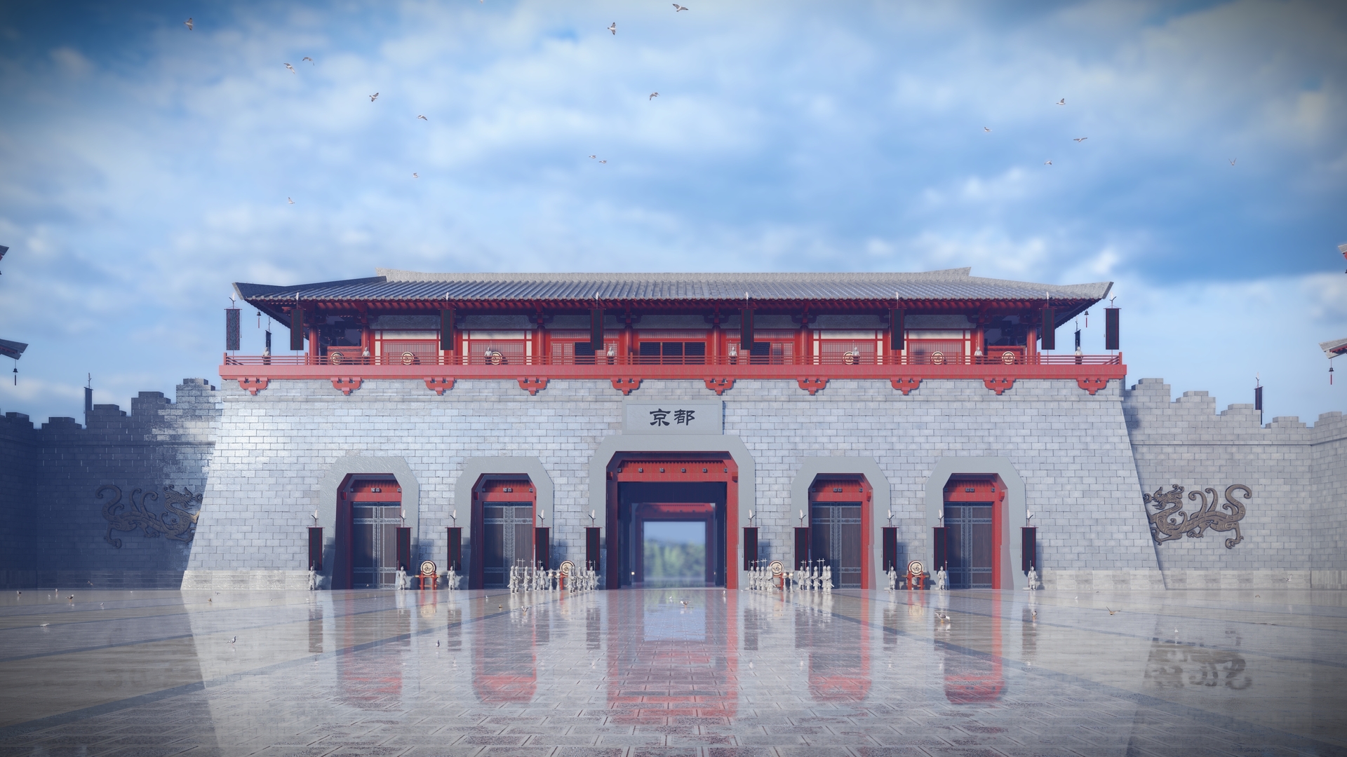 京都城楼模型 - 场景/空间/建筑 - 作品模型 - CG模型网