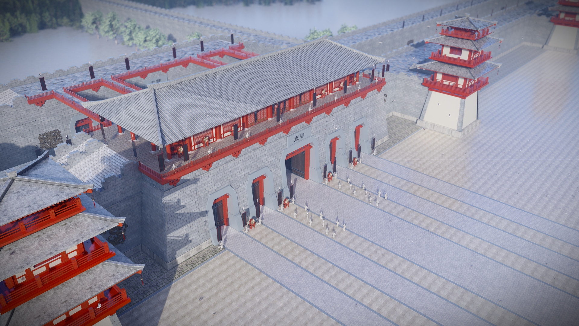 京都城楼模型 - 场景/空间/建筑 - 作品模型 - CG模型网