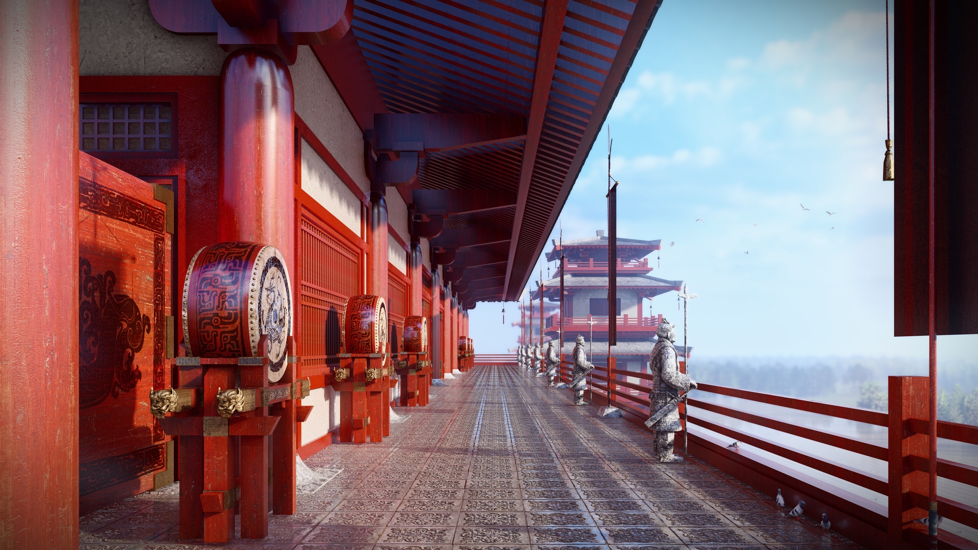 京都城楼模型 - 场景/空间/建筑 - 作品模型 - CG模型网