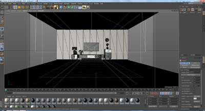 简约 客厅背景模型-客厅模型库-Cinema 4D(.c4d)模型下载-cg模型网