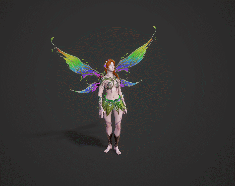 蝴蝶仙子 花仙子模型-女人模型库-FBX(.fbx)模型下载-cg模型网