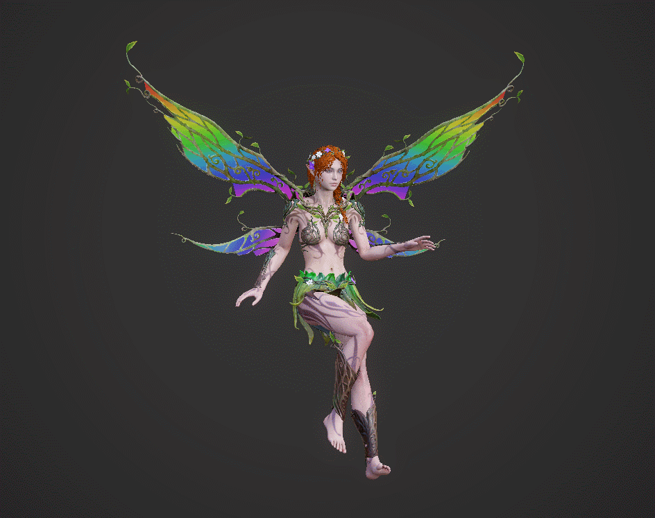 蝴蝶仙子 花仙子模型-女人模型库-FBX(.fbx)模型下载-cg模型网
