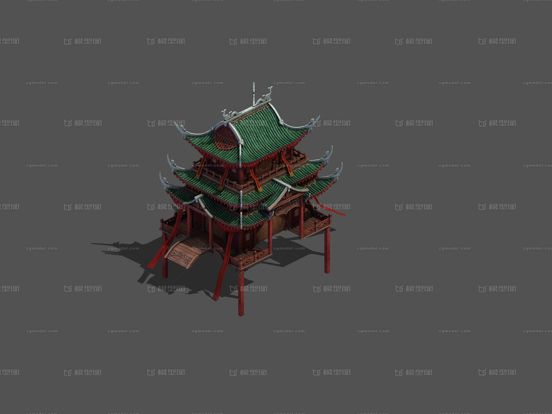 转2写实场景模型 主城模型-场景部件模型库-3ds Max(.max)模型下载-cg模型网
