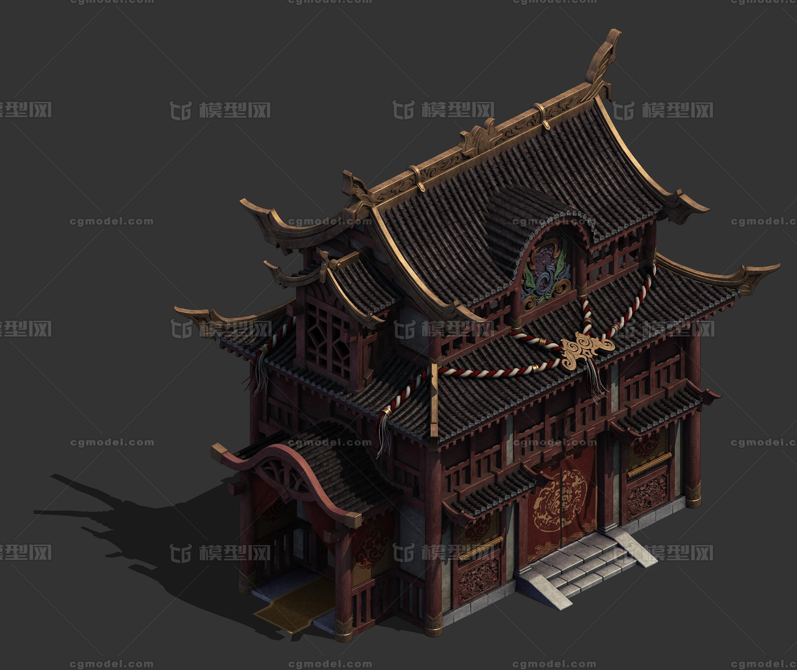 3转2写实场景模型 主城模型-场景部件模型库-3ds Max(.max)模型下载-cg模型网