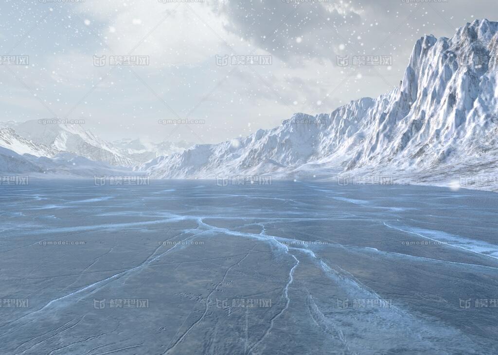 冰山冰川场景 冰面模型-自然场景模型库-3ds Max(.max)模型下载-cg模型网