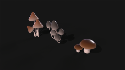 蘑菇 真菌模型-真菌模型库-3ds Max(.max)模型下载-cg模型网