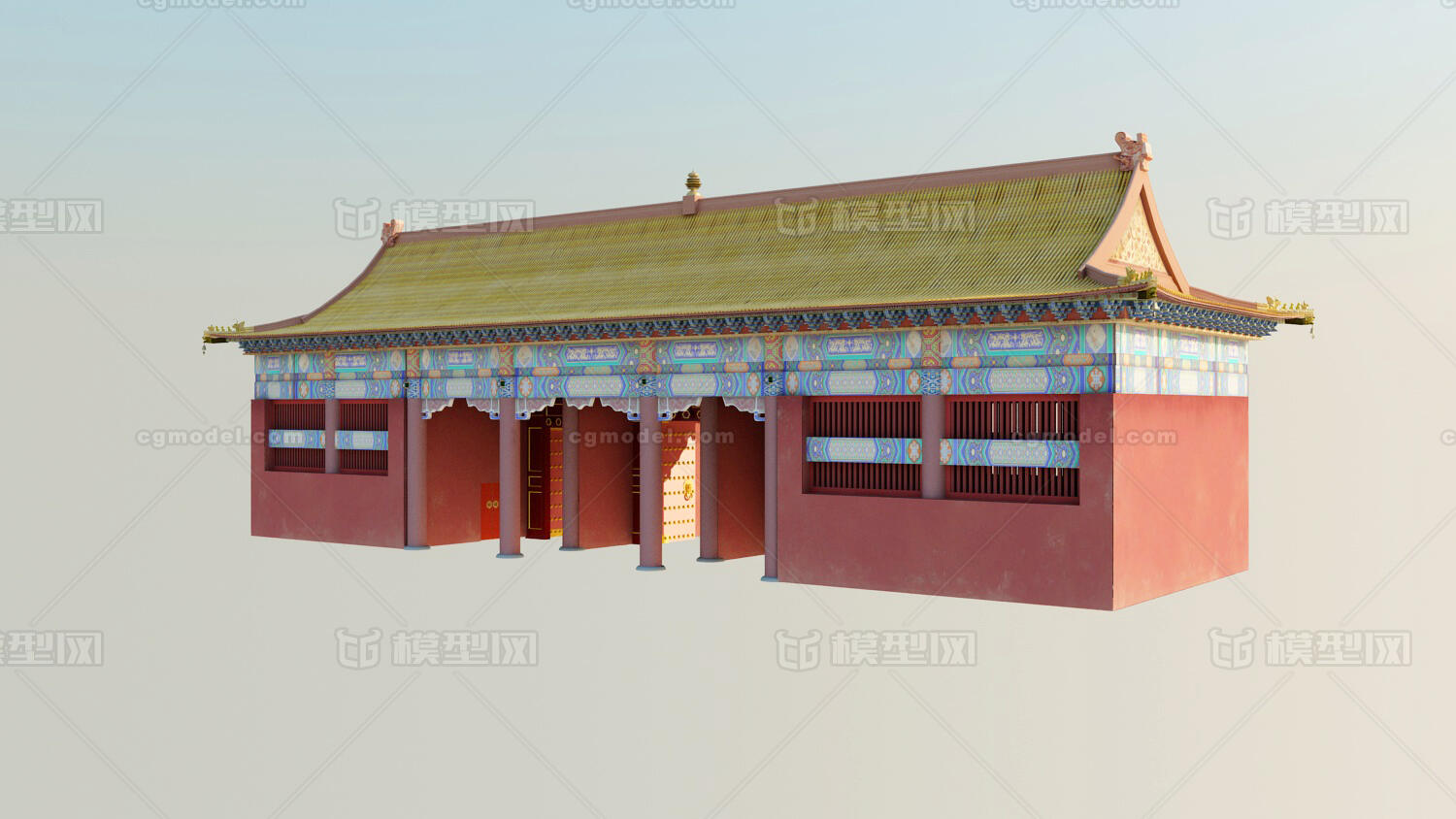 地安门 北京后门模型-历史建筑模型库-3ds Max(.max)模型下载-cg模型网