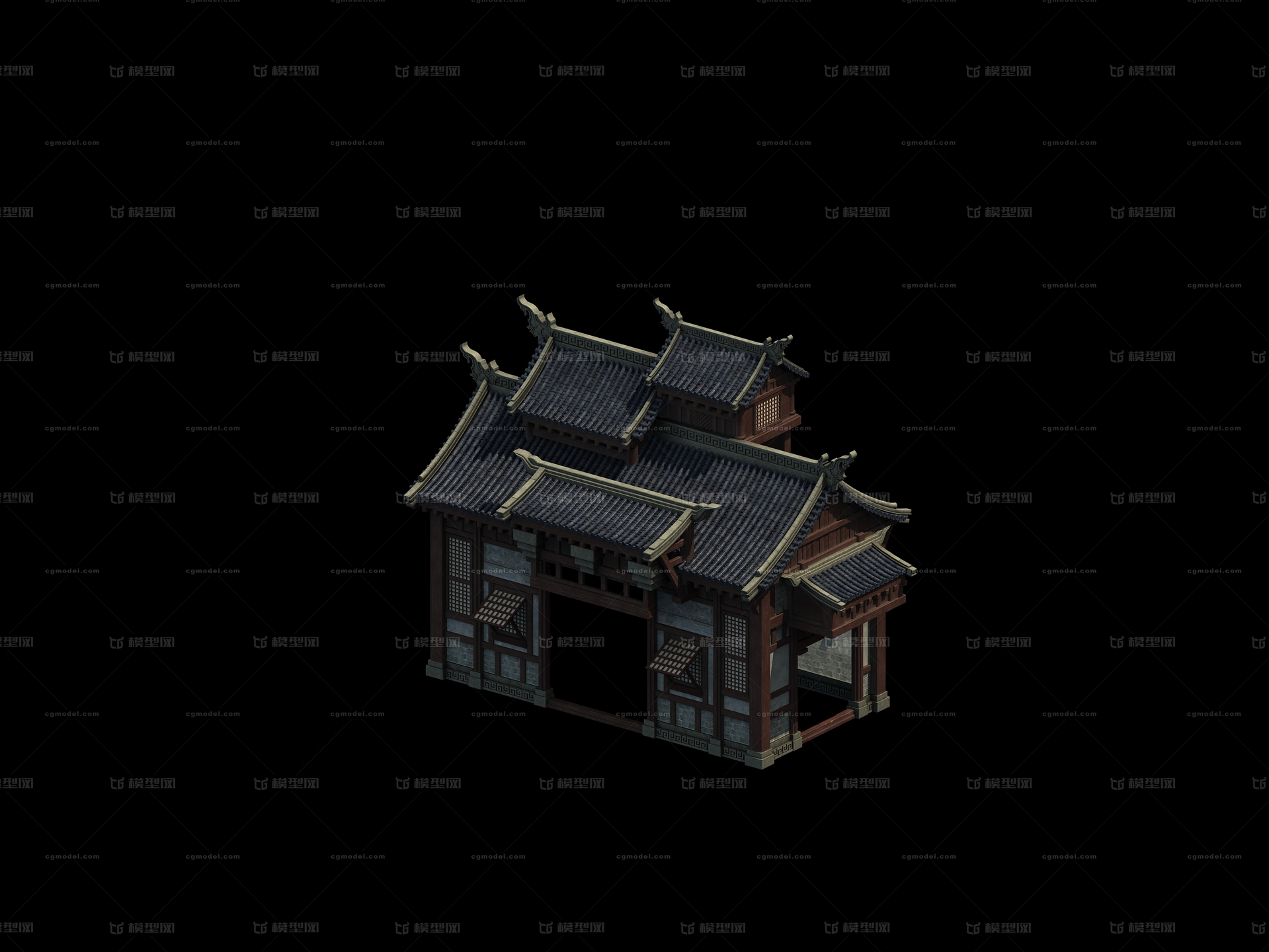 转2写实场景模型 房子模型-古代场景模型库-3ds Max(.max)模型下载-cg模型网