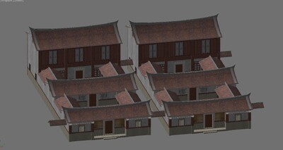 闽南建筑 闽南老房子模型-历史建筑模型库-3ds Max(.max)模型下载-cg模型网