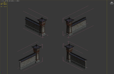 3转2写实场景模型 门楼模型-场景部件模型库-3ds Max(.max)模型下载-cg模型网