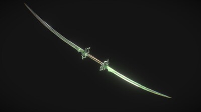 双刃剑 双刃刀模型-冷兵器模型库-3ds Max(.max)模型下载-cg模型网