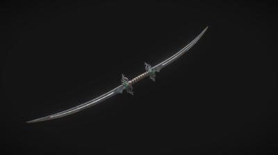 双刃剑 双刃刀模型-冷兵器模型库-3ds Max(.max)模型下载-cg模型网