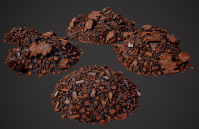 碎砖堆 碎砖模型-场景部件模型库-FBX(.fbx)模型下载-cg模型网
