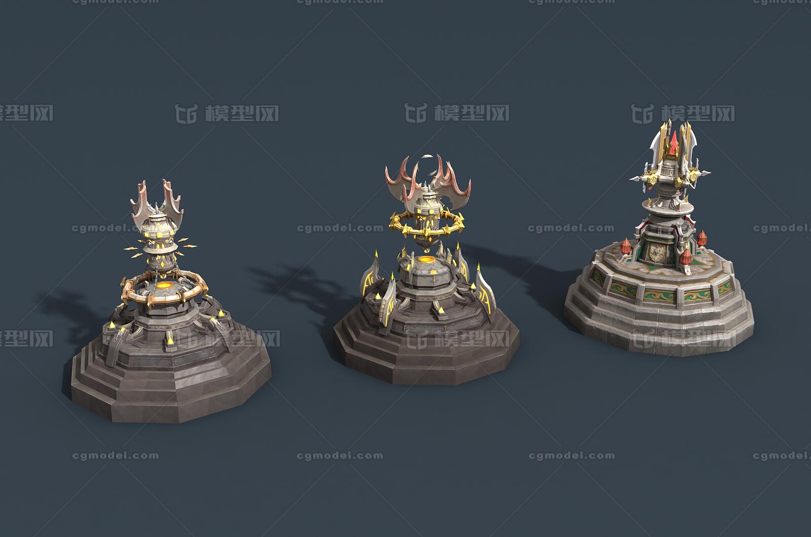 卡通 魔法塔模型-场景部件模型库-FBX(.fbx)模型下载-cg模型网
