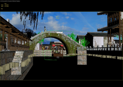 古代场景 河道模型-古代场景模型库-3ds Max(.max)模型下载-cg模型网