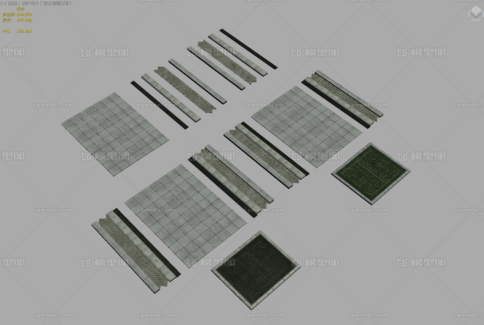 3转2写实场景模型 地表模型-场景部件模型库-3ds Max(.max)模型下载-cg模型网